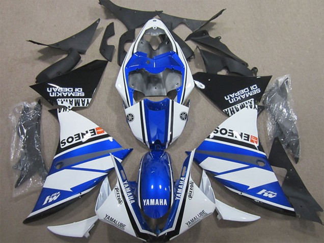 Carenados Moto Yamaha YZF R1 2009-2011 - Blanco Azul Negro ENEOS Yamalube M1 Semakin Didepan Asequibles