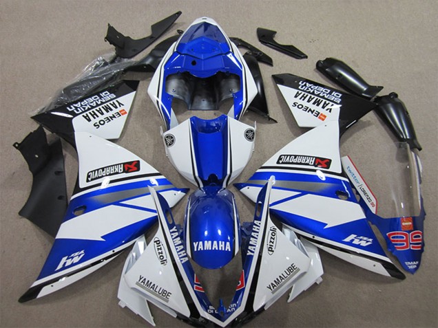 Carenados Moto Yamaha YZF R1 2012-2014 - Blanco Azul Negro Pizzoli ENEOS Yamalube Semakin Didepan Asequibles
