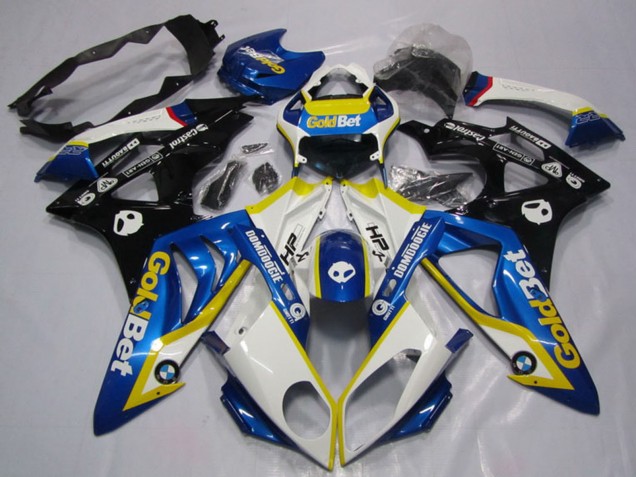 Carenados Moto BMW S1000RR 2009-2014 - Blanco Amarillo Azul Negro Brillante OroBet HP Asequibles
