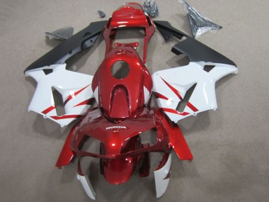 Carenados Moto Honda CBR600RR 2003-2004 - Rojo Blanco Negro Mate Asequibles