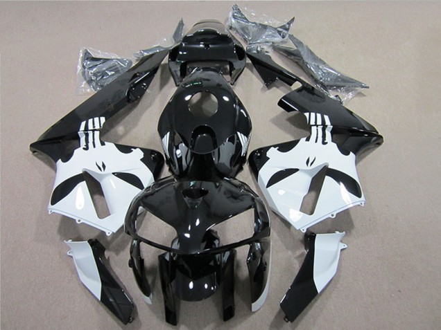 Carenado Moto Honda CBR600RR 2005-2006 - Negro Brillante Blanco Asequibles
