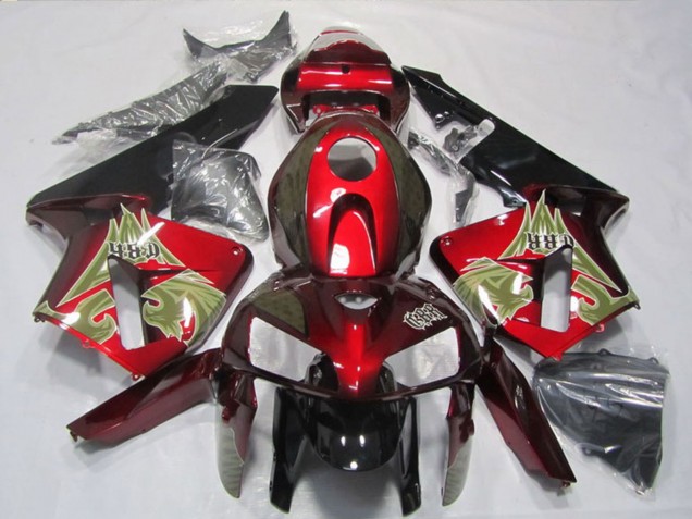 Carenado Moto Honda CBR600RR 2005-2006 - Negro Rojo Asequibles