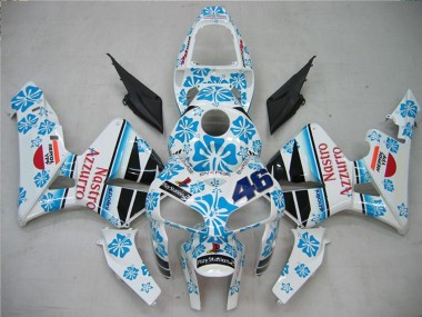 Carenados Moto Honda CBR600RR 2005-2006 - Blanco Azul Rojo Nastro Azzurro 46 Asequibles
