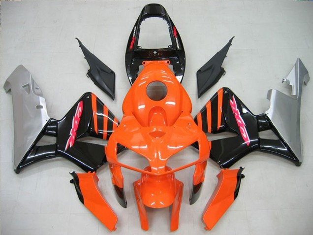 Carenado Moto Honda CBR600RR 2005-2006 - Naranja Negro Plata Asequibles