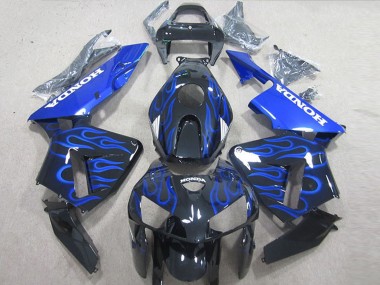 Kits Carenado Moto Honda CBR600RR 2005-2006 - Negro Brillante Azul Llama Asequibles
