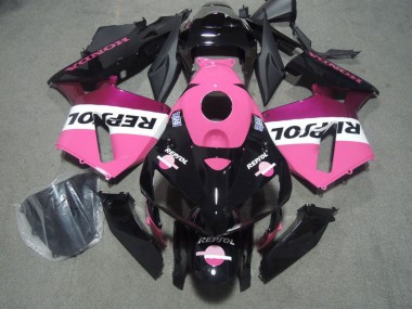 Carenados Moto Honda CBR600RR 2005-2006 - Negro Brillante Rosa Repsol Asequibles