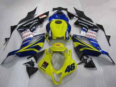 Carenado Moto Honda CBR600RR 2007-2008 - Amarillo Azul Blanco Negro Brillante Nastro Azzurro Asequibles