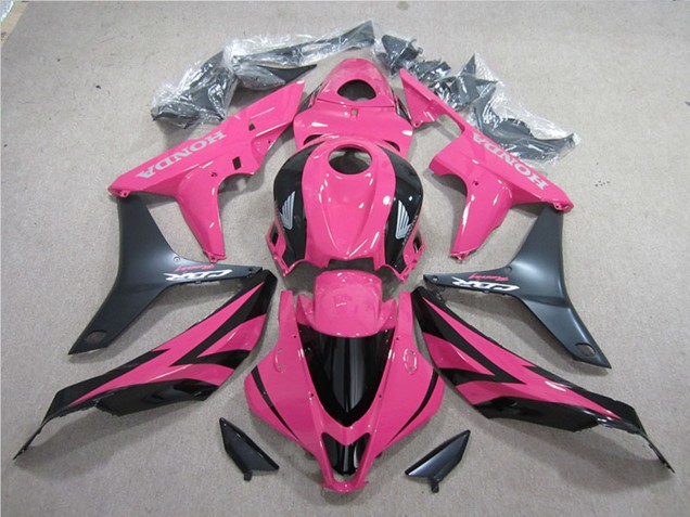 Kits Carenado Moto Honda CBR600RR 2007-2008 - Rosa Negro Mate Asequibles