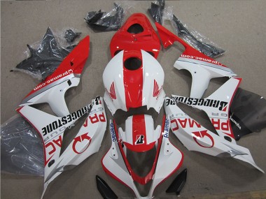 Carenados Moto Honda CBR600RR 2007-2008 - Blanco Rojo Pramac Bridgestone Asequibles