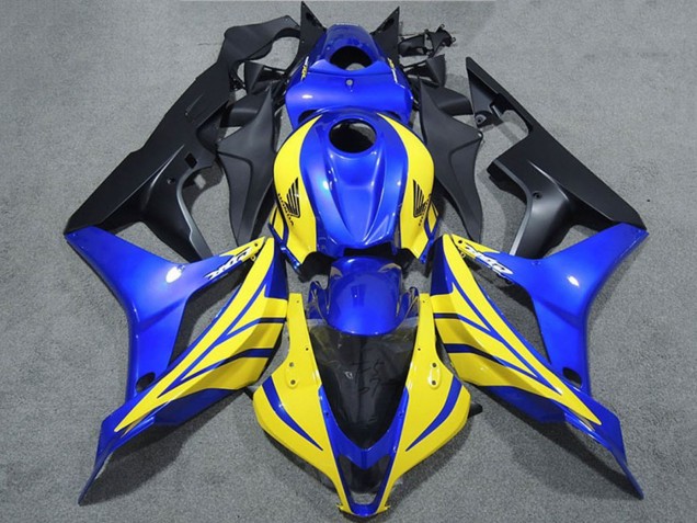 Carenados Moto Honda CBR600RR 2007-2008 - Azul Amarillo Negro Mate Asequibles