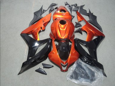 Carenados Moto Honda CBR600RR 2007-2008 - Naranja Negro Brillante Asequibles