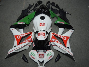 Carenados Moto Honda CBR600RR 2007-2008 - Blanco Rojo Verde San Carlo Asequibles
