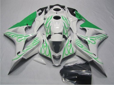 Carenados Moto Honda CBR600RR 2007-2008 - Blanco Verde Llama Asequibles