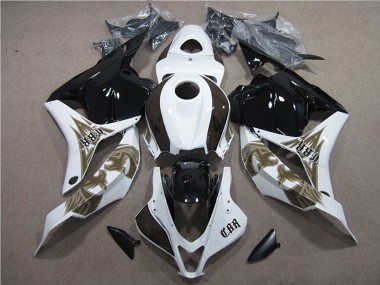 Kits Carenados Moto Honda CBR600RR 2009-2012 - Blanco Negro Brillante Asequibles