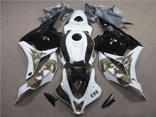 Kits Carenados Moto Honda CBR600RR 2009-2012 - Blanco Negro Brillante Asequibles
