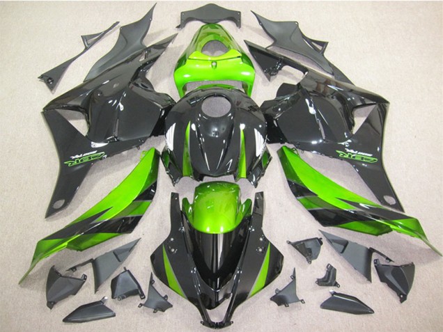 Carenado Moto Honda CBR600RR 2009-2012 - Verde Negro Brillante Asequibles