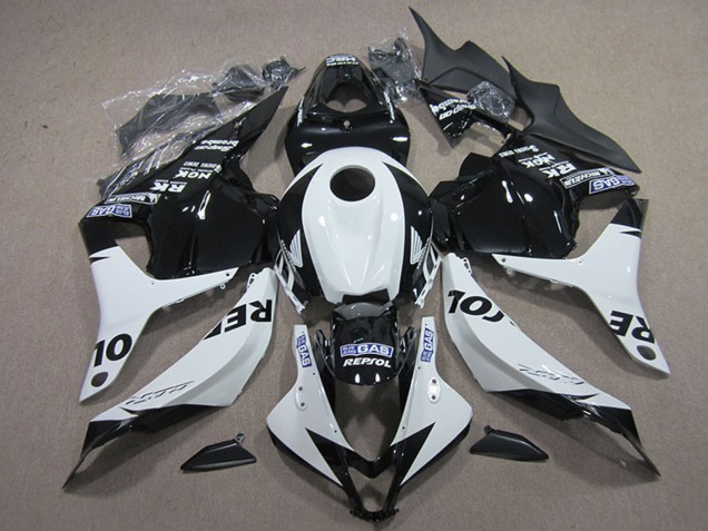 Kits Carenado Moto Honda CBR600RR 2009-2012 - Blanco Negro Brillante Repsol Asequibles