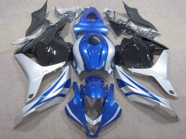Carenados Moto Honda CBR600RR 2009-2012 - Plata Azul Negro Brillante Raya Asequibles