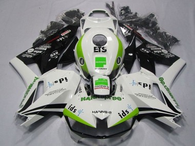 Carenados Moto Honda CBR600RR 2013-2023 - Blanco Verde Negro Brillante Hannspree ETS Asequibles