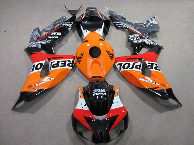 Kits Carenados Moto Honda CBR1000RR 2006-2007 - Naranja Blanco Rojo Negro Brillante Repsol Asequibles