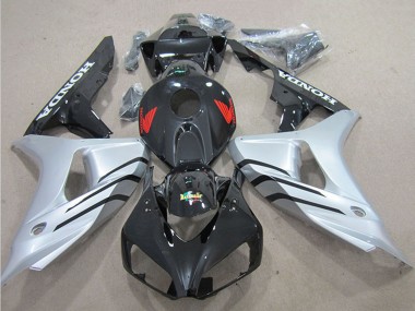 Carenado Moto Honda CBR1000RR 2006-2007 - Plata Negro Brillante Asequibles