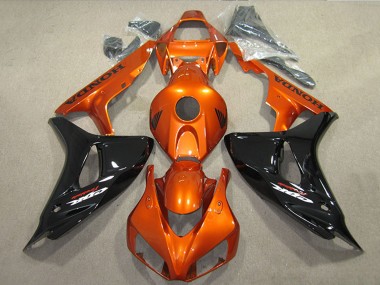 Carenados Moto Honda CBR1000RR 2006-2007 - Naranja Negro Brillante Asequibles