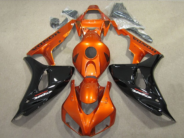 Carenados Moto Honda CBR1000RR 2006-2007 - Naranja Negro Brillante Asequibles