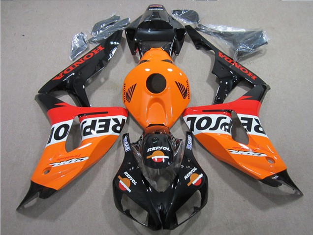 Carenado Moto Honda CBR1000RR 2006-2007 - Naranja Blanco Rojo Negro Brillante Repsol Asequibles