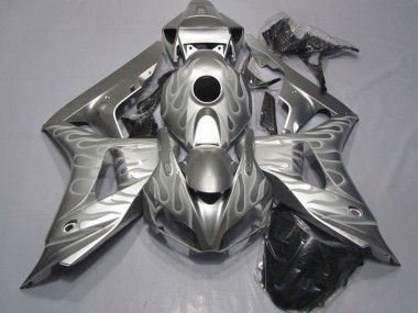 Carenados Moto Honda CBR1000RR 2006-2007 - Plata Blanco Llama Asequibles