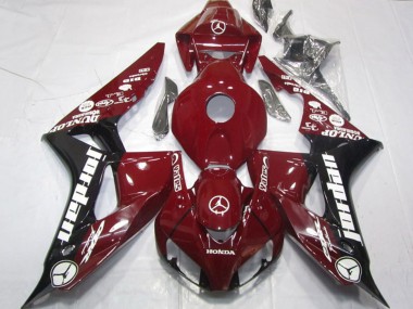 Carenados Moto Honda CBR1000RR 2006-2007 - Rojo Granate Negro Brillante Blanco Jordan Asequibles