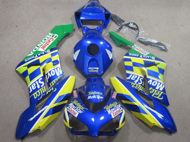 Carenados Moto Honda CBR1000RR 2004-2005 - Azul Amarillo Verde Telefumica MoviStar Castrol Asequibles