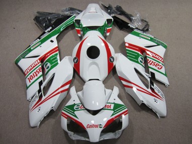 Carenados Moto Honda CBR1000RR 2004-2005 - Blanco Rojo Verde Castrol Asequibles