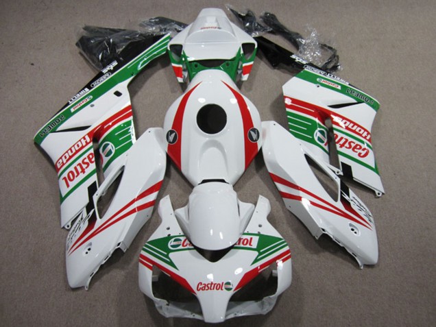 Carenados Moto Honda CBR1000RR 2004-2005 - Blanco Rojo Verde Castrol Asequibles
