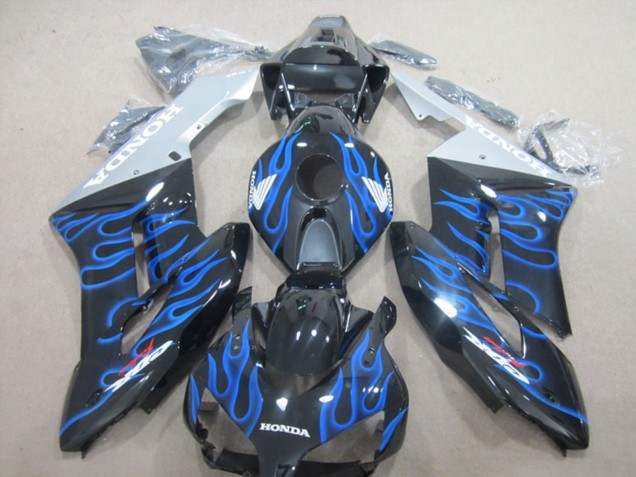 Carenados Moto Honda CBR1000RR 2004-2005 - Negro Brillante Azul Llama Asequibles