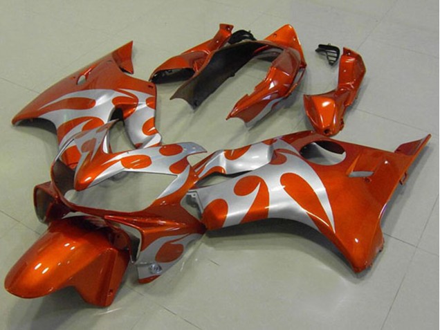 Carenados Moto Honda CBR600 F4i 2004-2007 - Plata Naranja Llama Asequibles