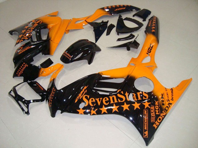 Carenados Moto Honda CBR600 F3 1995-1996 - Naranja Negro Brillante SevenStars Asequibles