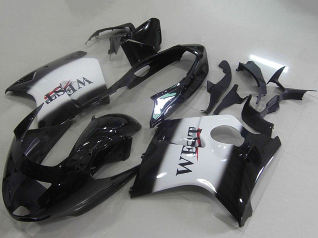 Carenados Moto ABS Honda CBR1100XX Blackbird 1996-2007 - Negro Brillante Blanco West Asequibles