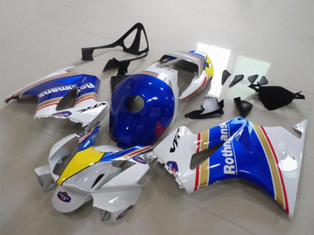 Carenados Moto Honda VFR 800 2002-2013 - Blanco Azul Amarillo Rothmans Asequibles