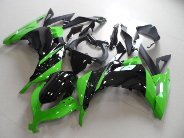 Carenado Moto Kawasaki ZX300R 2013-2018 - Verde Negro Brillante Asequibles