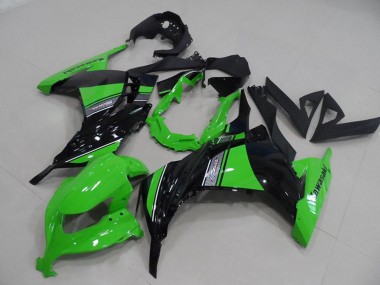 Carenados Moto Kawasaki ZX300R 2013-2018 - Verde Negro Brillante Asequibles