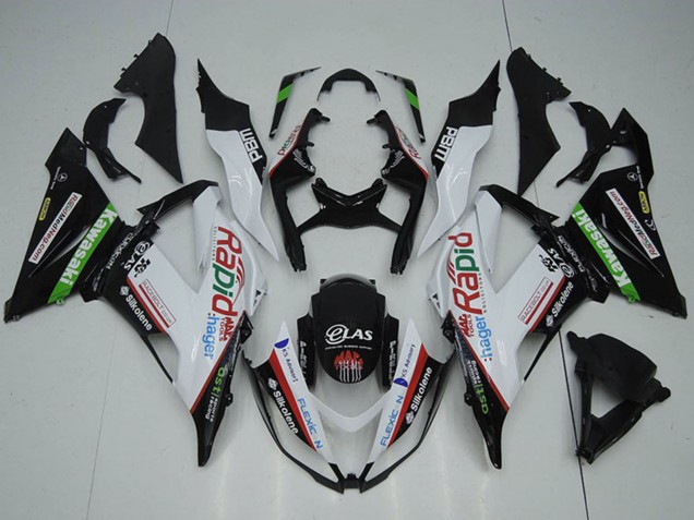 Carenados Moto Kawasaki ZX6R 2013-2018 - Blanco Verde Negro Rojo Rapid Asequibles