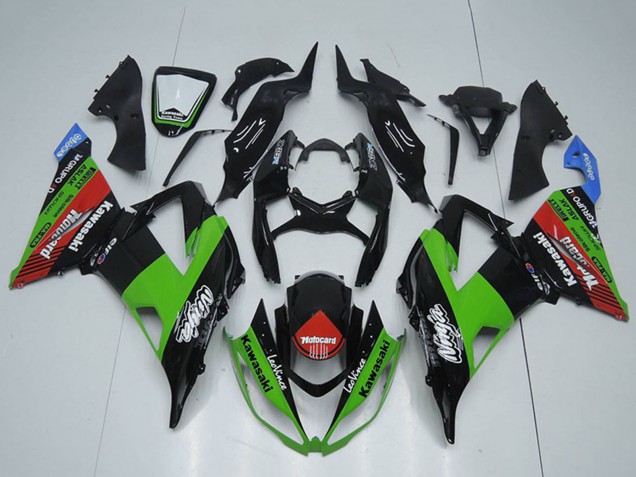 Carenados Moto Kawasaki ZX6R 2013-2018 - Negro Brillante Verde Rojo Azul Motocard Asequibles