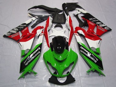 Carenados Moto Kawasaki ZX6R 2009-2012 - Blanco Rojo Verde Negro Brillante Asequibles