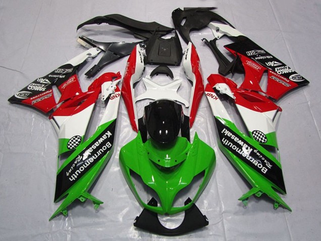 Carenados Moto Kawasaki ZX6R 2009-2012 - Blanco Rojo Verde Negro Brillante Asequibles