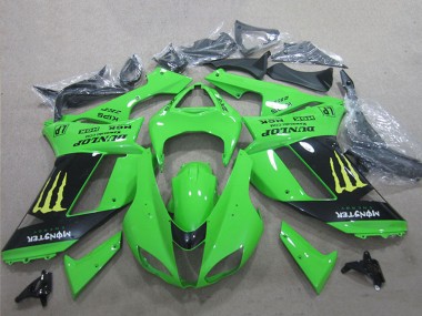 Carenados Moto Kawasaki ZX6R 2007-2008 - Blanco Azul Ninja Asequibles