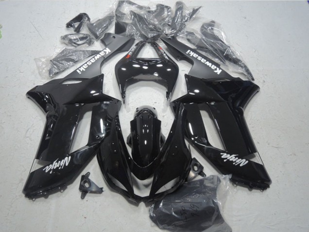 Carenados Moto Kawasaki ZX6R 2007-2008 - Negro Brillante Negro Mate Blanco Rojo Calcomanías Asequibles