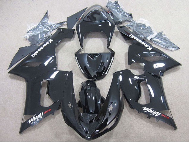 Carenado Moto Kawasaki ZX6R 2005-2006 - Negro Brillante Asequibles