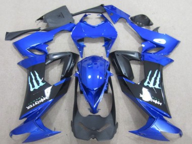 Carenados Moto Kawasaki ZX10R 2008-2010 - Azul Negro Monstruo Asequibles