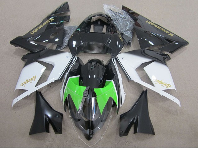 Carenados Moto Kawasaki ZX10R 2004-2005 - Negro Blanco Oro Ninja Asequibles