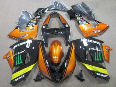 Carenados Moto Kawasaki ZX10R 2006-2007 - Naranja Amarillo Negro Brillante Verde Monstruo Asequibles